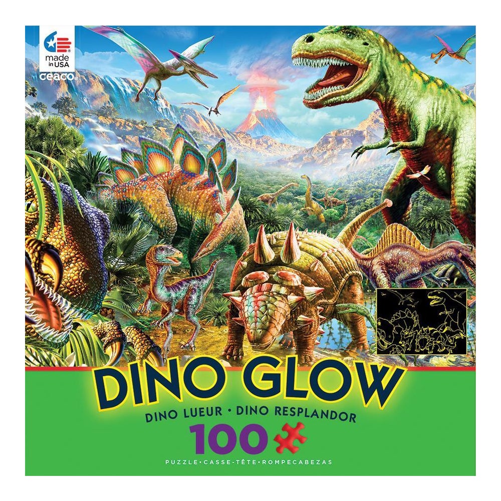 100PC DINO GLOW IN DARK ASST (6) BL